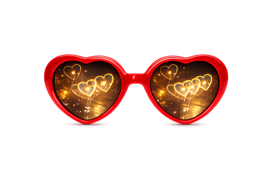 Heart-shaped Lights Become Love Special Effects Sunglasses